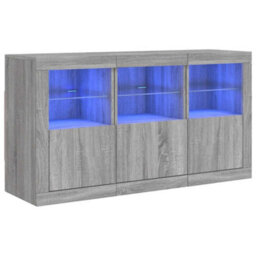 Berkfield Sideboard With Led Lights Grey Sonoma 123X37X67 Cm - thumbnail 2