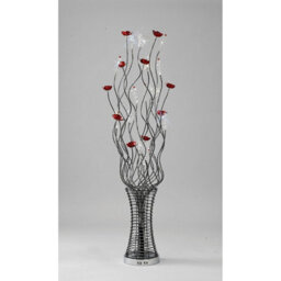 Luminosa Lighting Luminosa (Dh) Rouge Floor Lamp 7 Light G4 Black/red/chrome/crystal, Not Led/cfl Compatible - thumbnail 2