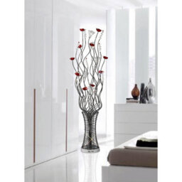 Luminosa Lighting Luminosa (Dh) Rouge Floor Lamp 7 Light G4 Black/red/chrome/crystal, Not Led/cfl Compatible - thumbnail 3
