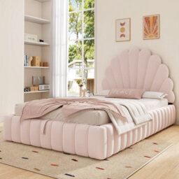 Single Ottoman Storage Bed With Shell-Shaped Headboard And Hydraulic Storage - thumbnail 5