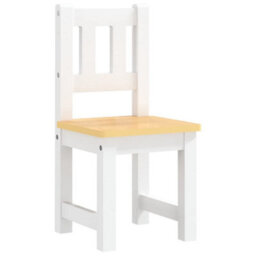 Walplus 3 Piece Children Table And Chair Set White And Beige Mdf - thumbnail 4