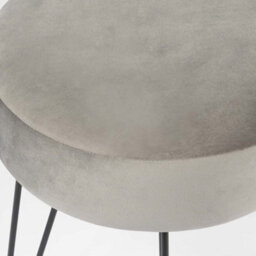 OHS Matte Velvet Dressing Table Stool Ottoman Hairpin Round Vanity Seat Makeup Chair - thumbnail 4