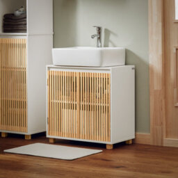 Sobuy Bzr125-W, Under Sink Cabinet Bathroom Vanity Unit Bathroom Storage Cabinet,white,w60Xd33Xh60 - thumbnail 2