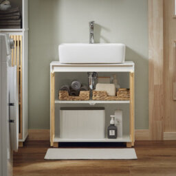 Sobuy Bzr125-W, Under Sink Cabinet Bathroom Vanity Unit Bathroom Storage Cabinet,white,w60Xd33Xh60 - thumbnail 7