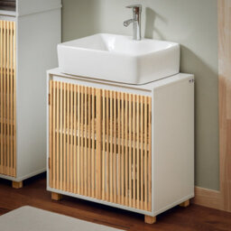 Sobuy Bzr125-W, Under Sink Cabinet Bathroom Vanity Unit Bathroom Storage Cabinet,white,w60Xd33Xh60 - thumbnail 9