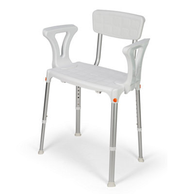 Croydex Inclusive White Aluminium & Moulded Plastic Freestanding Shower Chair (H)900mm (W)615mm - image 1