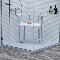 Croydex Inclusive White Aluminium & Moulded Plastic Freestanding Shower Chair (H)900mm (W)615mm - thumbnail 7