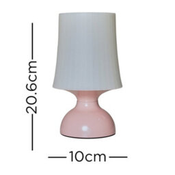 Valuelights Colmar Pair Of Led Wireless Outdoor Portable Battery Operated Pink Touch Table Lamps With White Shades - thumbnail 7