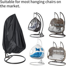 Outdoor Hanging Egg Chair Cover For Two People, Waterproof Cover, Protective Chairs, Garden Swings - thumbnail 2