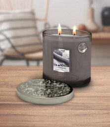 Heart and Home Heart & Home Cashmere  Twin Wick Ellipse Soy Candle - 40 Hours Burn - thumbnail 2