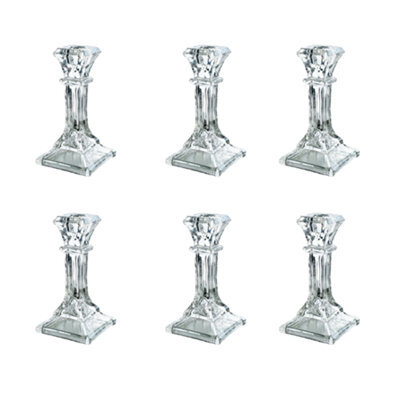 Woodside Home Living Modern Style Glass Dinner Candle Holder Set Of 6 - image 1