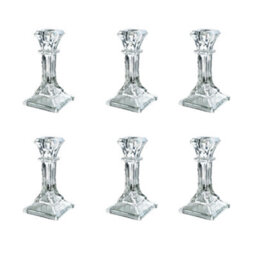 Woodside Home Living Modern Style Glass Dinner Candle Holder Set Of 6 - thumbnail 2