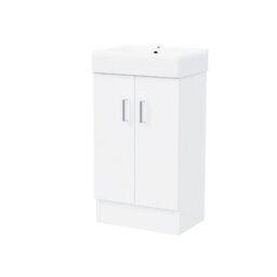 Nes Home 450 mm White Basin Sink Vanity Cabinet Unit Bathroom Furniture Nanuya - thumbnail 6
