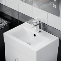 Nes Home 450 mm White Basin Sink Vanity Cabinet Unit Bathroom Furniture Nanuya - thumbnail 3