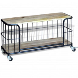 Berkfield Tv Cabinet Solid Mango Wood 100X40X45 Cm - thumbnail 5