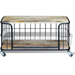 Berkfield Tv Cabinet Solid Mango Wood 100X40X45 Cm - thumbnail 6