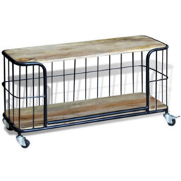 Berkfield Tv Cabinet Solid Mango Wood 100X40X45 Cm - thumbnail 2