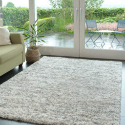 Loomed Super Soft Mottled Tonal Silver & Grey Shaggy Area Rug 160X230Cm - thumbnail 2