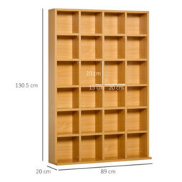 Homcom Dvd Cd Media Storage Rack, Video Display Unit, 89 X 130.5 Cm, Beech - thumbnail 3