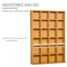 Homcom Dvd Cd Media Storage Rack, Video Display Unit, 89 X 130.5 Cm, Beech - thumbnail 5