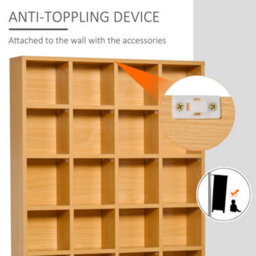Homcom Dvd Cd Media Storage Rack, Video Display Unit, 89 X 130.5 Cm, Beech - thumbnail 6
