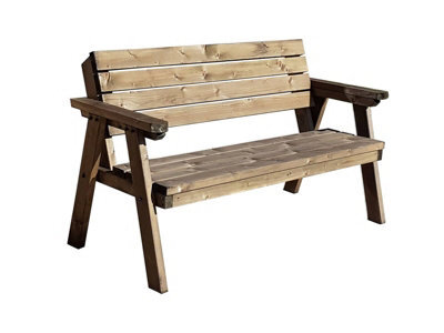 Arbor Garden Solutions Consilium Garden Fence Bench With Back-Rest (6Ft, Rustic Brown Finish) - image 1
