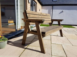 Arbor Garden Solutions Consilium Garden Fence Bench With Back-Rest (6Ft, Rustic Brown Finish) - thumbnail 5