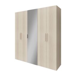 GoodHome Atomia Freestanding Matt Oak Effect Chipboard Mirrored Wardrobe (H)2250mm (W)750mm (D)580mm - thumbnail 2