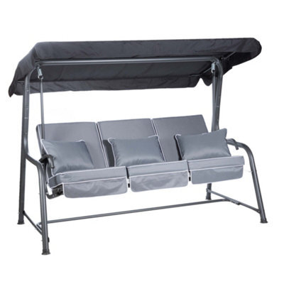 Alfresia Turin Reclining Swing Seat With Grey Luxury Cushions - image 1