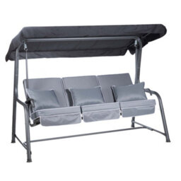 Alfresia Turin Reclining Swing Seat With Grey Luxury Cushions - thumbnail 1