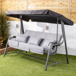 Alfresia Turin Reclining Swing Seat With Grey Luxury Cushions - thumbnail 2