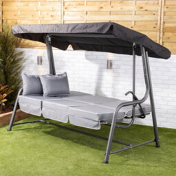 Alfresia Turin Reclining Swing Seat With Grey Luxury Cushions - thumbnail 3