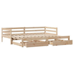 Berkfield Daybed With Trundle And Drawers Without Mattress 80X200 Cm - thumbnail 9