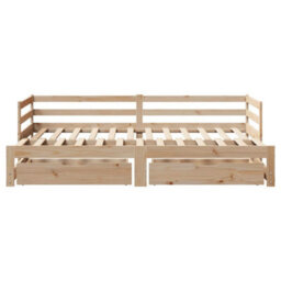 Berkfield Daybed With Trundle And Drawers Without Mattress 80X200 Cm - thumbnail 4
