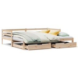 Berkfield Daybed With Trundle And Drawers Without Mattress 80X200 Cm - thumbnail 2
