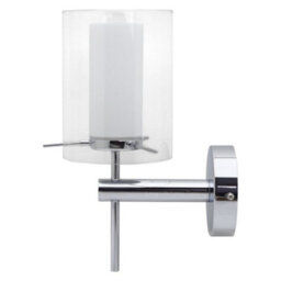 Long Life Lamps Company Modern Glass Wall Light Chrome Clear Glass Shade Ip44 H3098 With G9 Led 5W Warm White - thumbnail 4