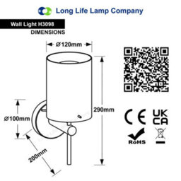 Long Life Lamps Company Modern Glass Wall Light Chrome Clear Glass Shade Ip44 H3098 With G9 Led 5W Warm White - thumbnail 2