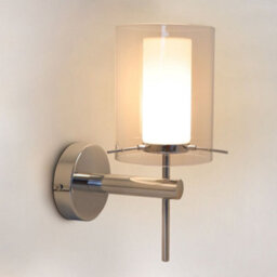 Long Life Lamps Company Modern Glass Wall Light Chrome Clear Glass Shade Ip44 H3098 With G9 Led 5W Warm White - thumbnail 6