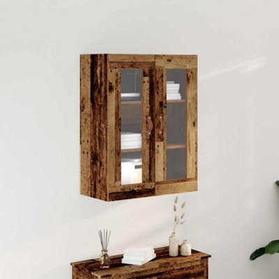 Walplus Wall-Mounted Cabinet Old Wood 69.5 X 34 X 90 Cm Engineered Wood - image 1