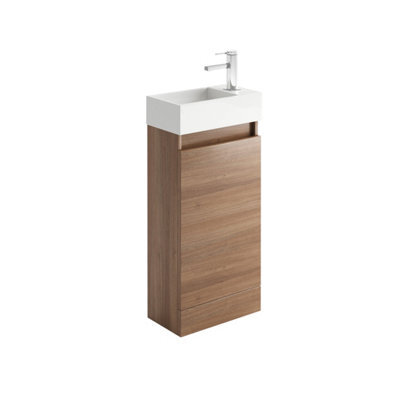 Plum&clay Condense Oak Floor Standing Cloakroom Vanity Unit (W)390mm - image 1