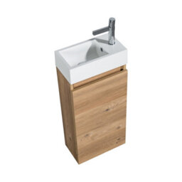 Plum&clay Condense Oak Floor Standing Cloakroom Vanity Unit (W)390mm - thumbnail 5