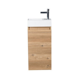 Plum&clay Condense Oak Floor Standing Cloakroom Vanity Unit (W)390mm - thumbnail 2