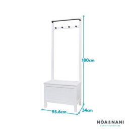 Nöa & Nani Noa & Nani Bathroom Storage And Towel Hook Cabinet In Classic White Karlstad - thumbnail 9