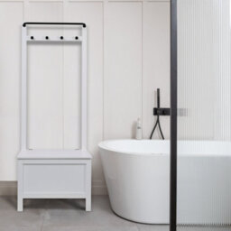 Nöa & Nani Noa & Nani Bathroom Storage And Towel Hook Cabinet In Classic White Karlstad - thumbnail 1