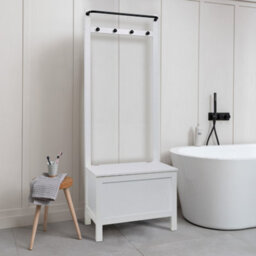 Nöa & Nani Noa & Nani Bathroom Storage And Towel Hook Cabinet In Classic White Karlstad - thumbnail 2