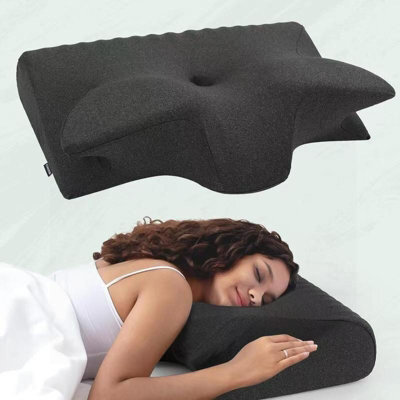 Amorly Memory Foam Cervical Pillow For Neck Pain Relief, Adjustable Ergonomic Orthopedic Neck Support Pillow For Side, Back - image 1