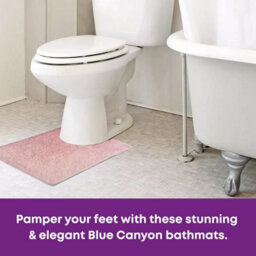 Blue Canyon 2-Piece Cotton Bath & Pedestal Mat Set Soft Highly Absorbent Quick-Dry Elegant Bathroom Rugs Non-Slip Machine Washable - thumbnail 8