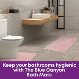 Blue Canyon 2-Piece Cotton Bath & Pedestal Mat Set Soft Highly Absorbent Quick-Dry Elegant Bathroom Rugs Non-Slip Machine Washable - thumbnail 9