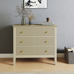 Melody Maison 3 Drawer Chest Of Drawers - Hales Taupe Range