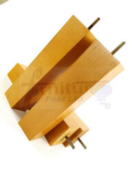 L&F 4 Wood Furniture Legs M10 220mm High Oak Finish Replacement Square Tapered Sofa Feet Stools Chairs Cabinets Beds - thumbnail 6